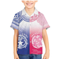 Custom Northern Mariana Islands And Japan Together Family Matching Mermaid Dress and Hawaiian Shirt