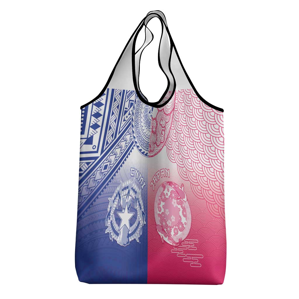 Northern Mariana Islands And Japan Together Grocery Bag