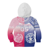 Custom Northern Mariana Islands And Japan Together Kid Hoodie