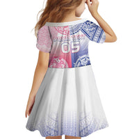 Custom Northern Mariana Islands And Japan Together Kid Short Sleeve Dress