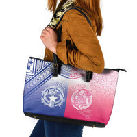 Northern Mariana Islands And Japan Together Leather Tote Bag