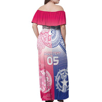 Custom Northern Mariana Islands And Japan Together Off Shoulder Maxi Dress