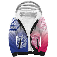 Custom Northern Mariana Islands And Japan Together Sherpa Hoodie