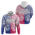 Custom Northern Mariana Islands And Japan Together Zip Hoodie