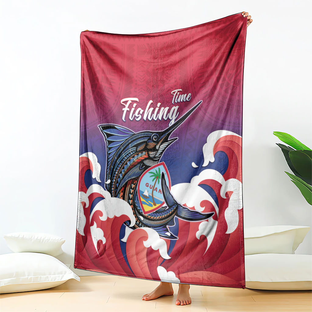 Guam Blue Marlin Fishing Blanket Polynesian Style