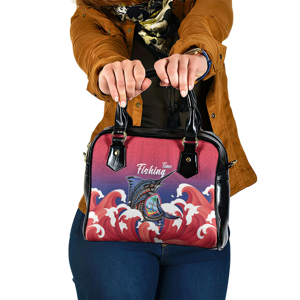 Guam Blue Marlin Fishing Shoulder Handbag Polynesian Style LT05 One Size Red - Polynesian Pride