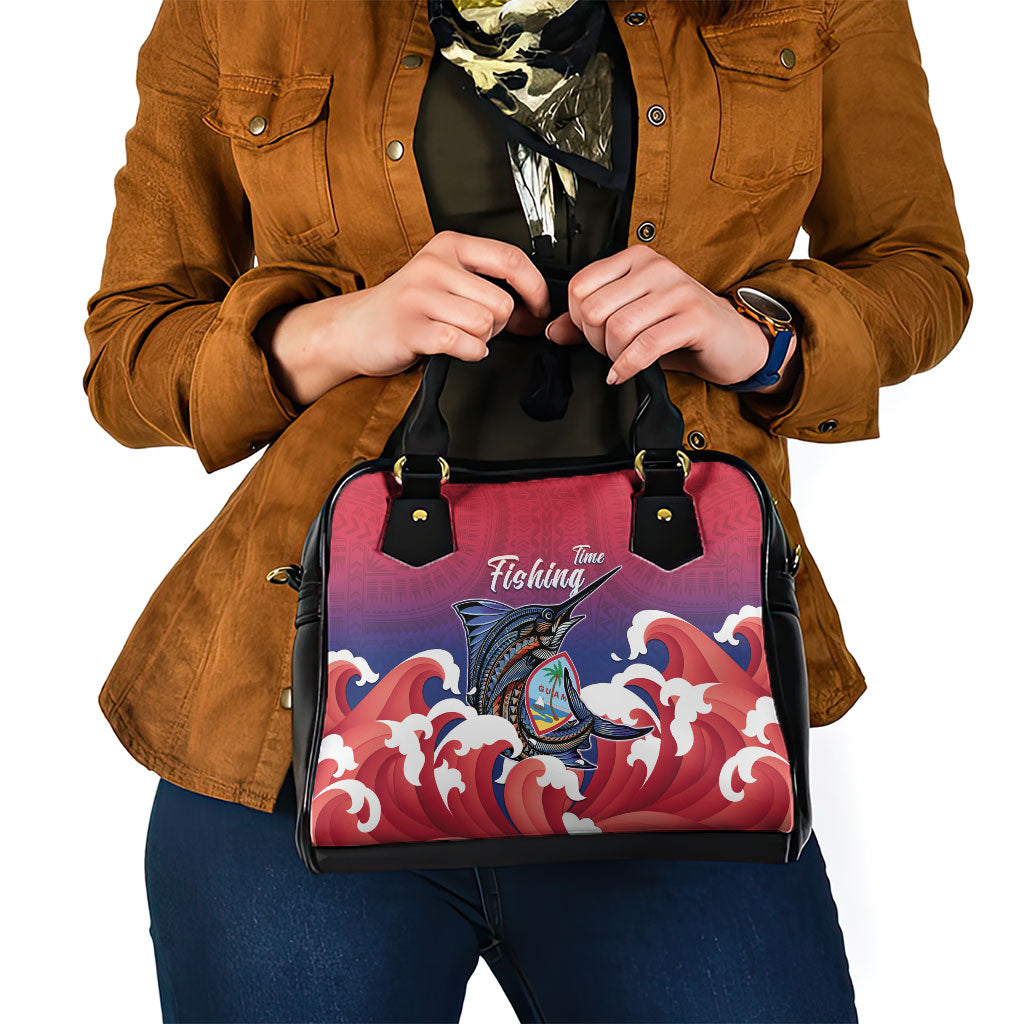 Guam Blue Marlin Fishing Shoulder Handbag Polynesian Style LT05 - Polynesian Pride