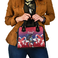 Guam Blue Marlin Fishing Shoulder Handbag Polynesian Style LT05 - Polynesian Pride