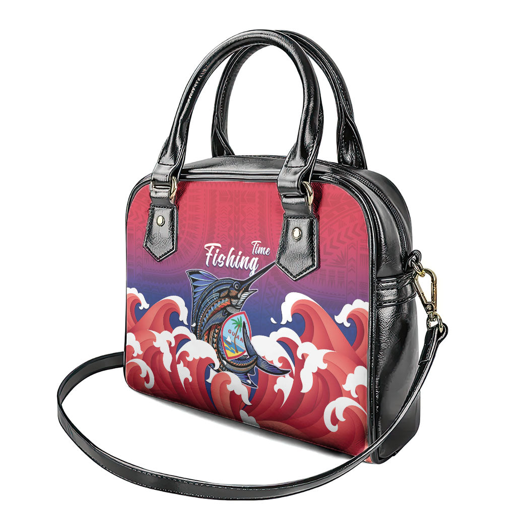 Guam Blue Marlin Fishing Shoulder Handbag Polynesian Style LT05 - Polynesian Pride