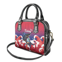 Guam Blue Marlin Fishing Shoulder Handbag Polynesian Style LT05 - Polynesian Pride