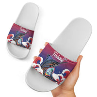 Guam Blue Marlin Fishing Slide Sandals Polynesian Style LT05 - Polynesian Pride