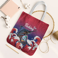 Guam Blue Marlin Fishing Tote Bag Polynesian Style LT05 White Strap One Size Red - Polynesian Pride