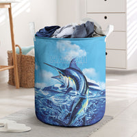 Hawaii Blue Marlin Fishing Laundry Basket LT05 Blue - Polynesian Pride