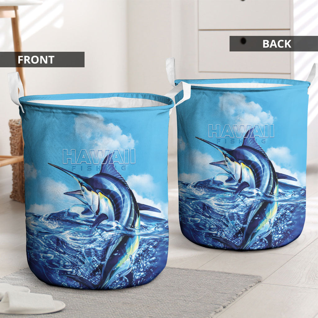 Hawaii Blue Marlin Fishing Laundry Basket LT05 - Polynesian Pride