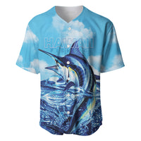 Hawaii Blue Marlin Fishing Baseball Jersey LT05 Blue - Polynesian Pride