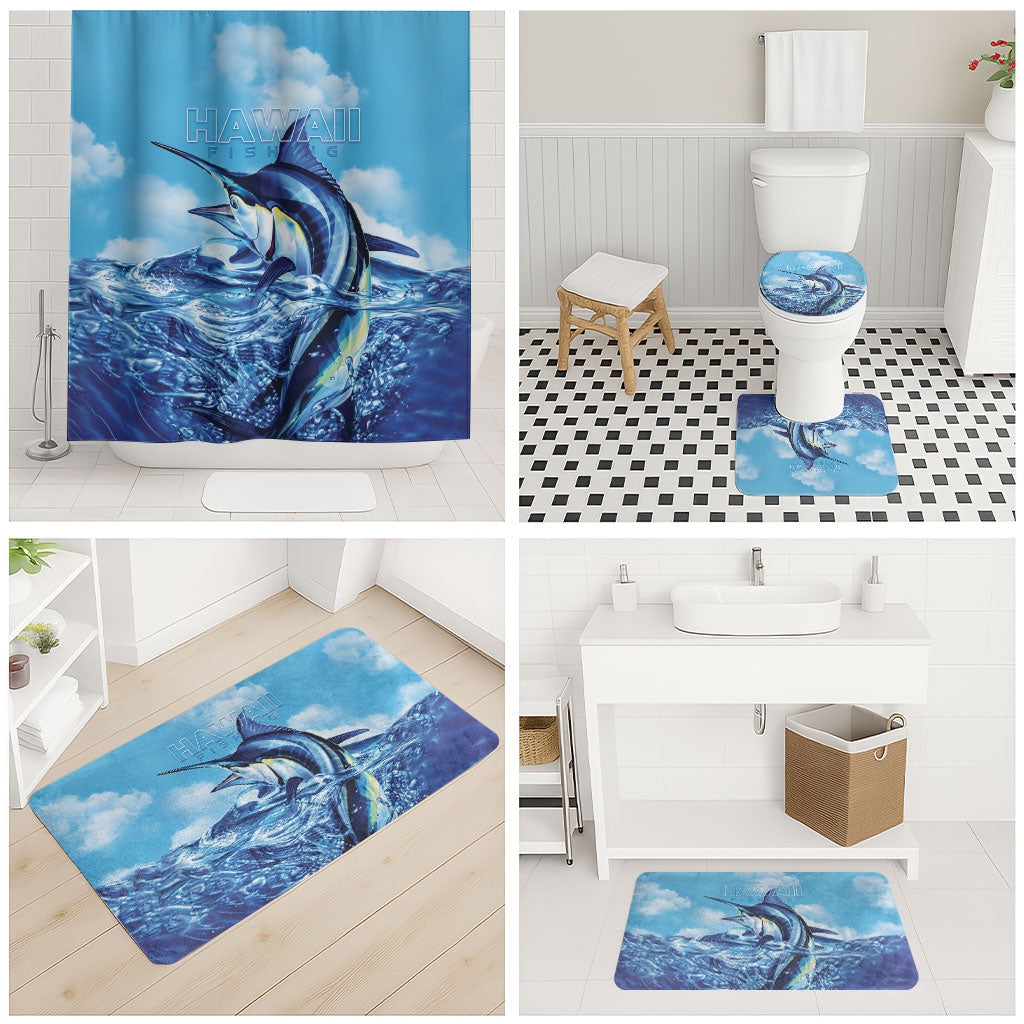 Hawaii Blue Marlin Fishing Bathroom Set LT05 - Polynesian Pride