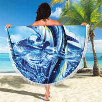 Hawaii Blue Marlin Fishing Beach Blanket LT05 - Polynesian Pride
