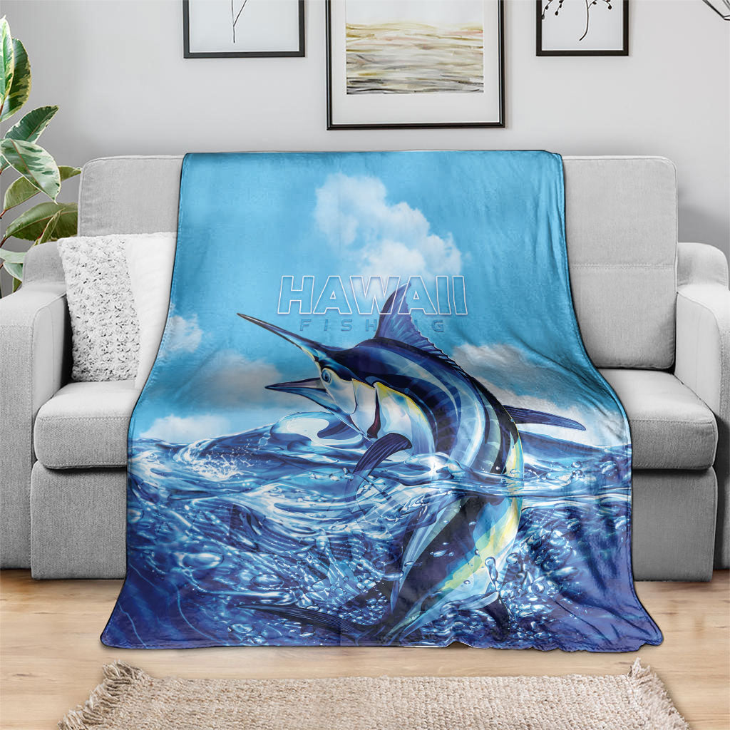 Hawaii Blue Marlin Fishing Blanket LT05 - Polynesian Pride