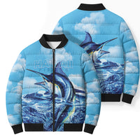 Hawaii Blue Marlin Fishing Bomber Puffer Jacket LT05 - Polynesian Pride