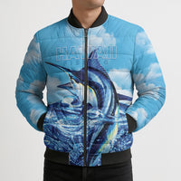 Hawaii Blue Marlin Fishing Bomber Puffer Jacket LT05 - Polynesian Pride