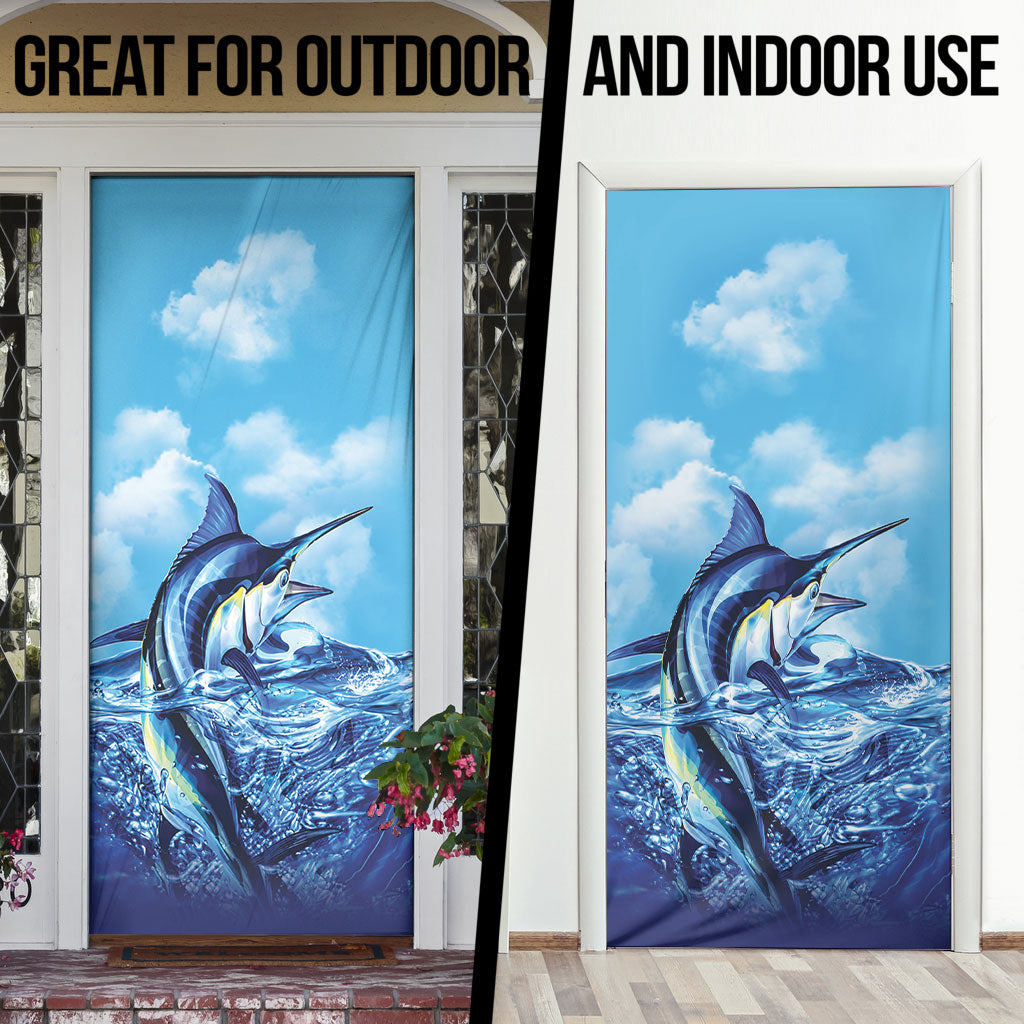 Hawaii Blue Marlin Fishing Door Cover