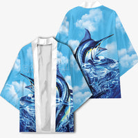 Hawaii Blue Marlin Fishing Kimono LT05 - Polynesian Pride