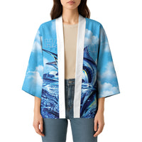 Hawaii Blue Marlin Fishing Kimono LT05 - Polynesian Pride