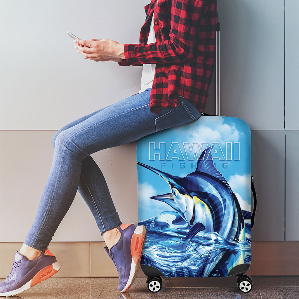 Hawaii Blue Marlin Fishing Luggage Cover LT05 - Polynesian Pride