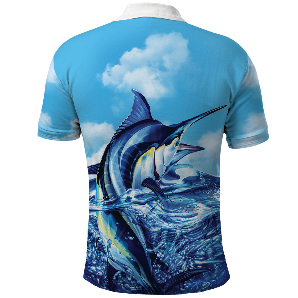 Hawaii Blue Marlin Fishing Polo Shirt LT05 - Polynesian Pride