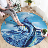 Hawaii Blue Marlin Fishing Round Carpet LT05 - Polynesian Pride