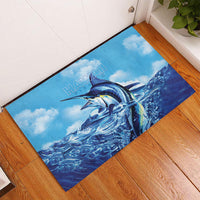 Hawaii Blue Marlin Fishing Rubber Doormat LT05 - Polynesian Pride