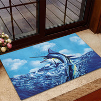 Hawaii Blue Marlin Fishing Rubber Doormat LT05 - Polynesian Pride