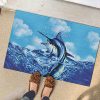 Hawaii Blue Marlin Fishing Rubber Doormat LT05 - Polynesian Pride