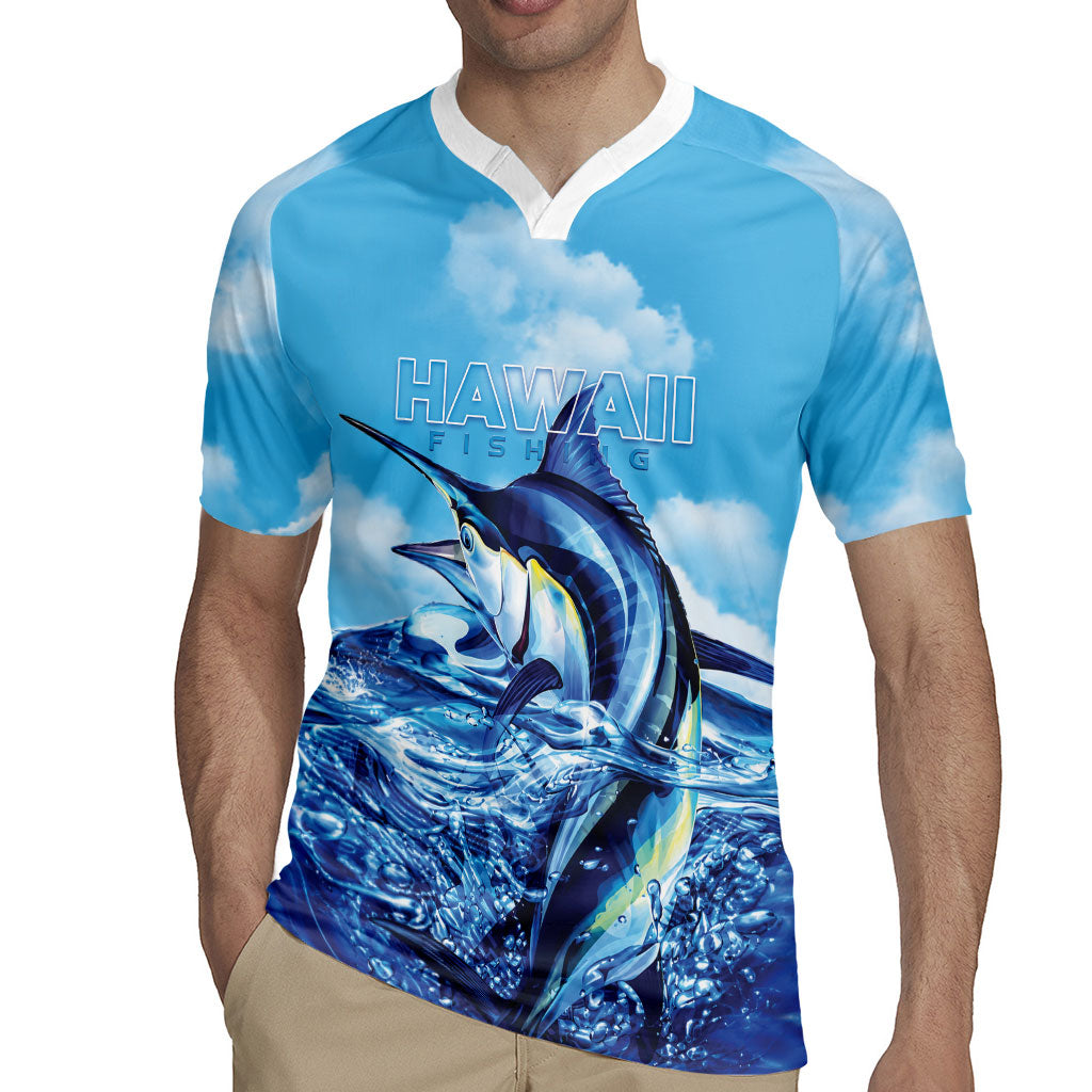 Hawaii Blue Marlin Fishing Rugby Jersey