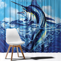 Hawaii Blue Marlin Fishing Window Curtain LT05 - Polynesian Pride