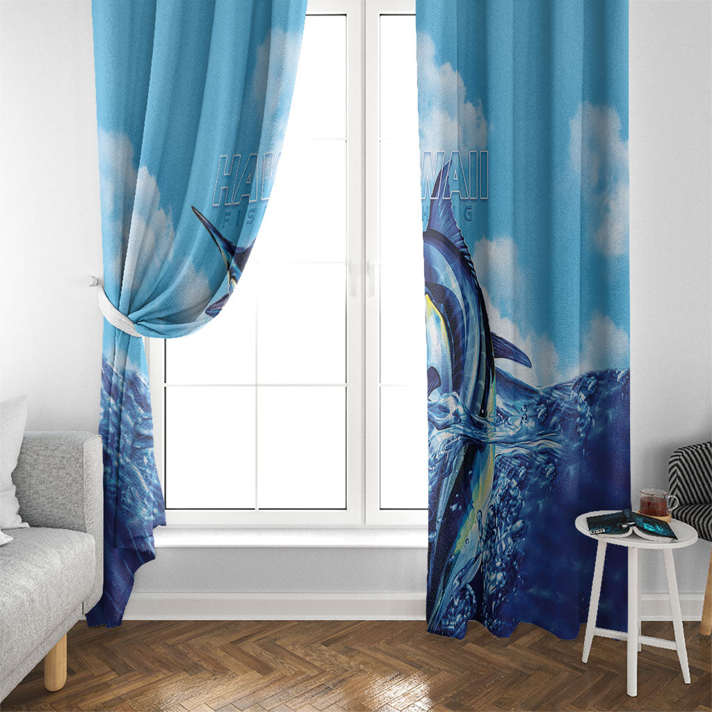 Hawaii Blue Marlin Fishing Window Curtain LT05 - Polynesian Pride