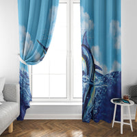 Hawaii Blue Marlin Fishing Window Curtain LT05 - Polynesian Pride