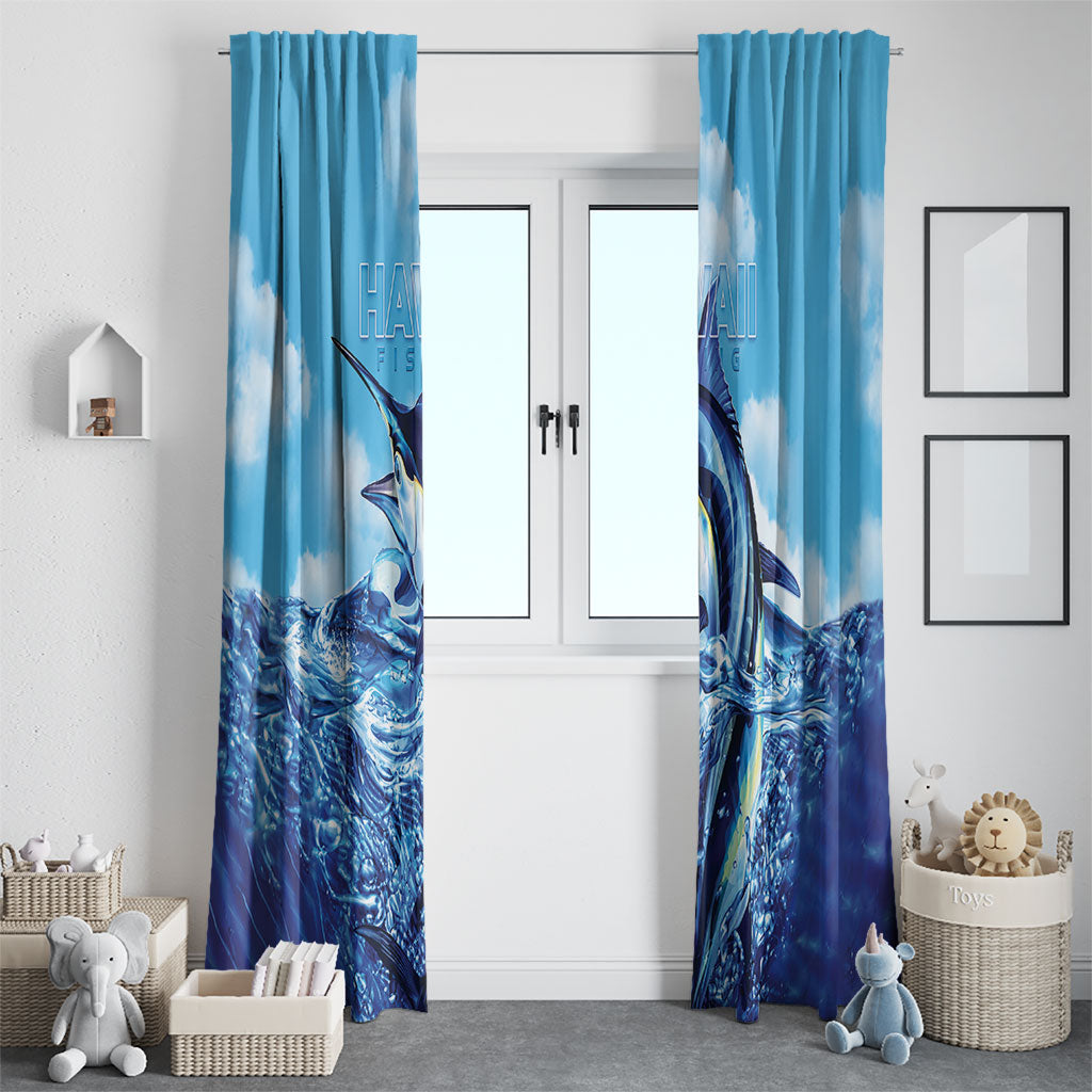 Hawaii Blue Marlin Fishing Window Curtain LT05 - Polynesian Pride