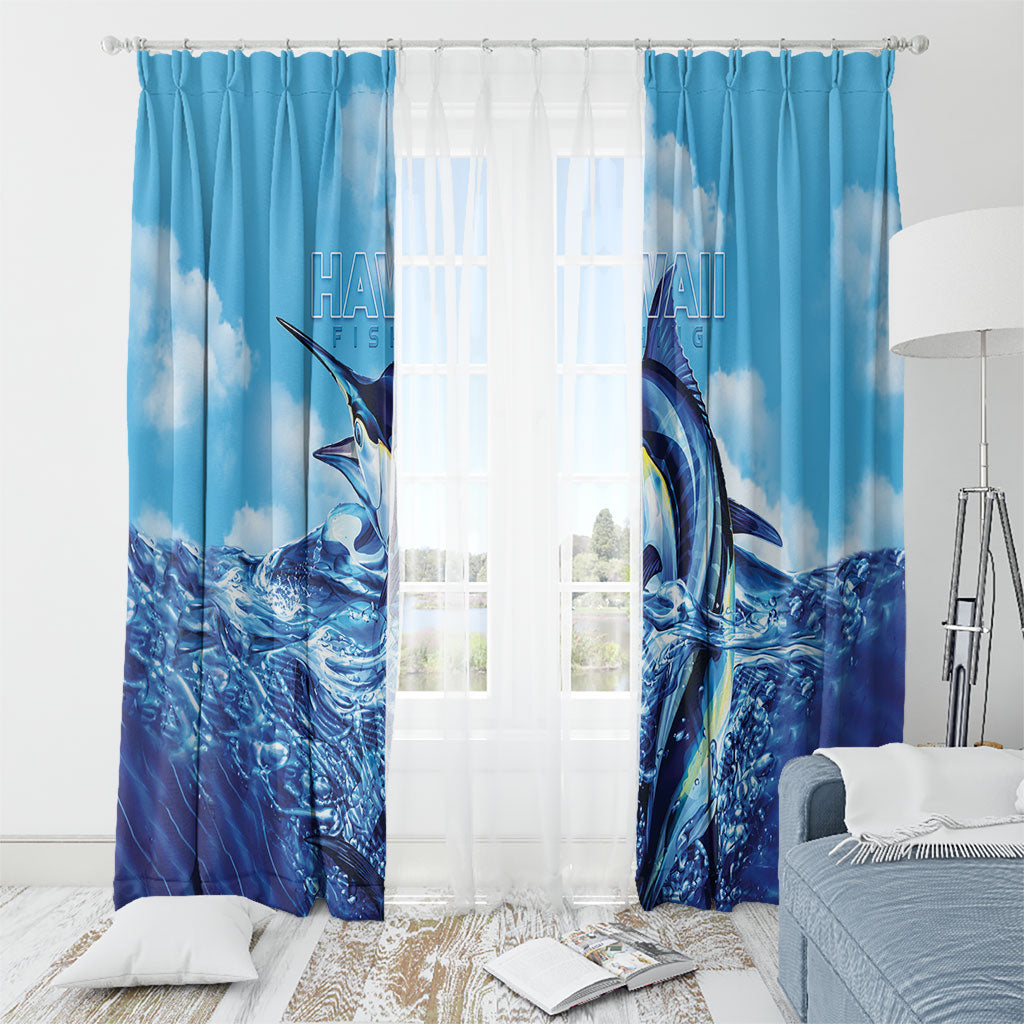 Hawaii Blue Marlin Fishing Window Curtain LT05 - Polynesian Pride