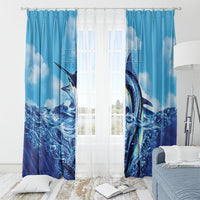 Hawaii Blue Marlin Fishing Window Curtain LT05 - Polynesian Pride