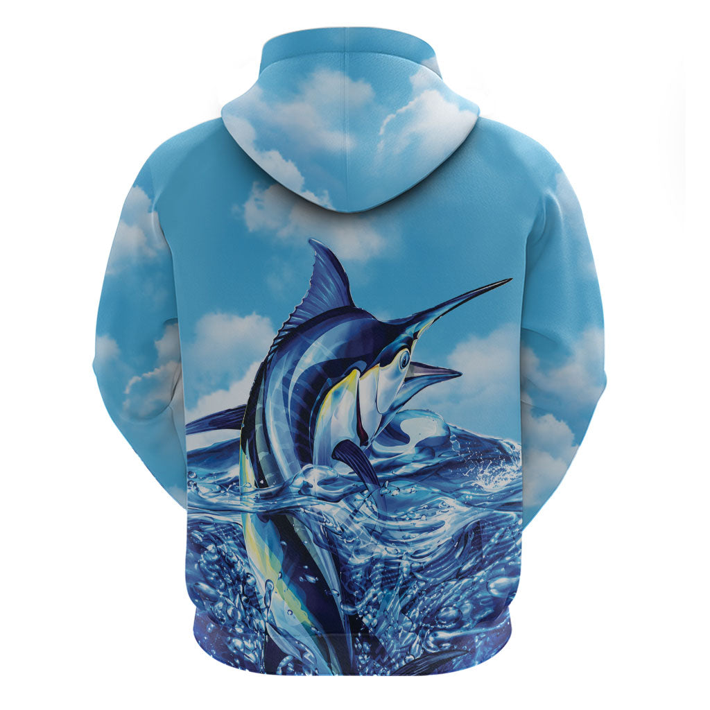 Hawaii Blue Marlin Fishing Zip Hoodie LT05 - Polynesian Pride