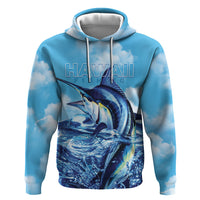 Hawaii Blue Marlin Fishing Zip Hoodie LT05 Pullover Hoodie Blue - Polynesian Pride