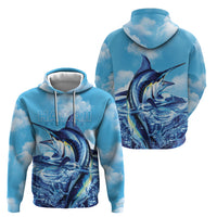 Hawaii Blue Marlin Fishing Zip Hoodie LT05 - Polynesian Pride