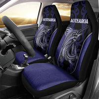 New Zealand Aotearoa Car Seat Cover Blue Marlin Fishing Maori Pattern