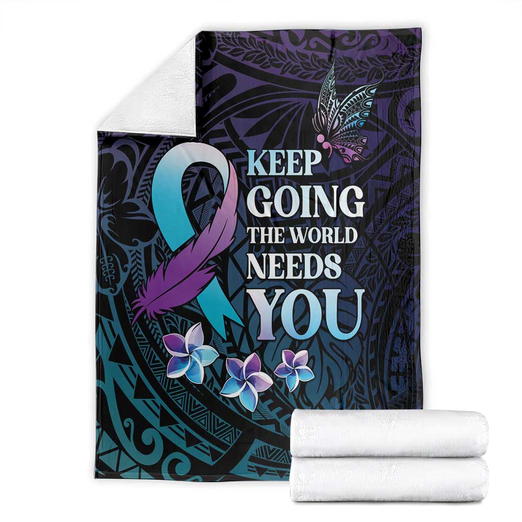 Polynesia Suicide Prevention Awareness Blanket Keep Going The World Needs You