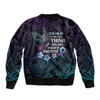 Polynesia Suicide Prevention Awareness Bomber Jacket Keep Going The World Needs You