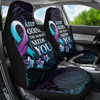 Polynesia Suicide Prevention Awareness Car Seat Cover Keep Going The World Needs You
