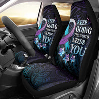 Polynesia Suicide Prevention Awareness Car Seat Cover Keep Going The World Needs You