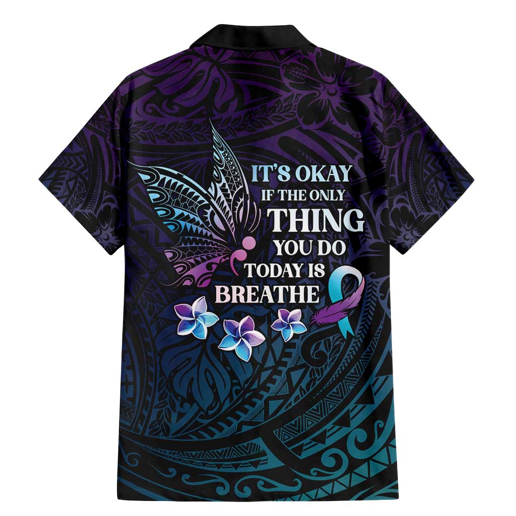 Polynesia Suicide Prevention Awareness Family Matching Mermaid Dress and Hawaiian Shirt Keep Going The World Needs You