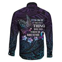 Polynesia Suicide Prevention Awareness Family Matching Mermaid Dress and Hawaiian Shirt Keep Going The World Needs You